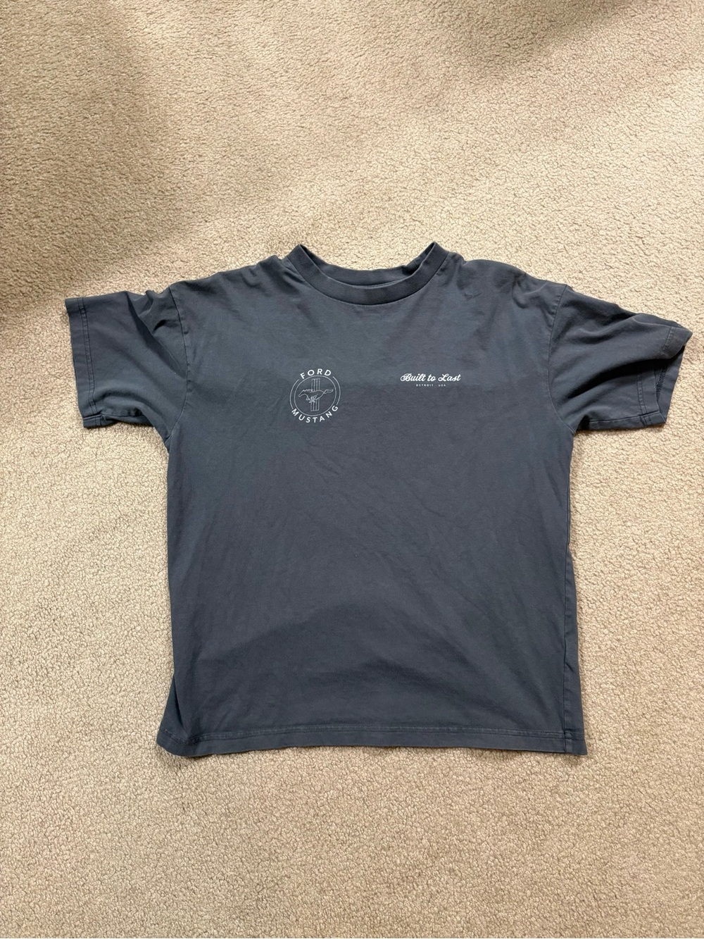 American Eagle Outfitters Black gray Ford Mustang Short-Sleeve Graphic Tee